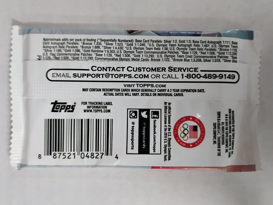 2016 Topps U.S. Olympic & Paralympic Team Hopefuls Sealed Pack