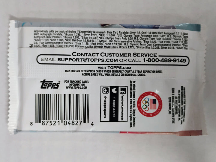 2016 Topps U.S. Olympic & Paralympic Team Hopefuls Sealed Pack