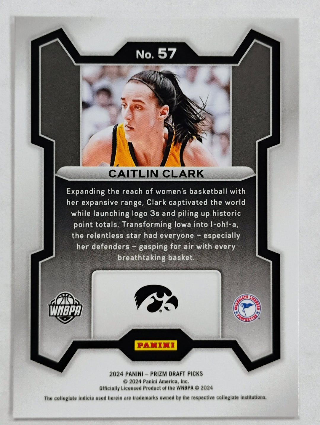 2024 Panini Prizm Draft Picks Basketball Caitlin Clark #57 RC