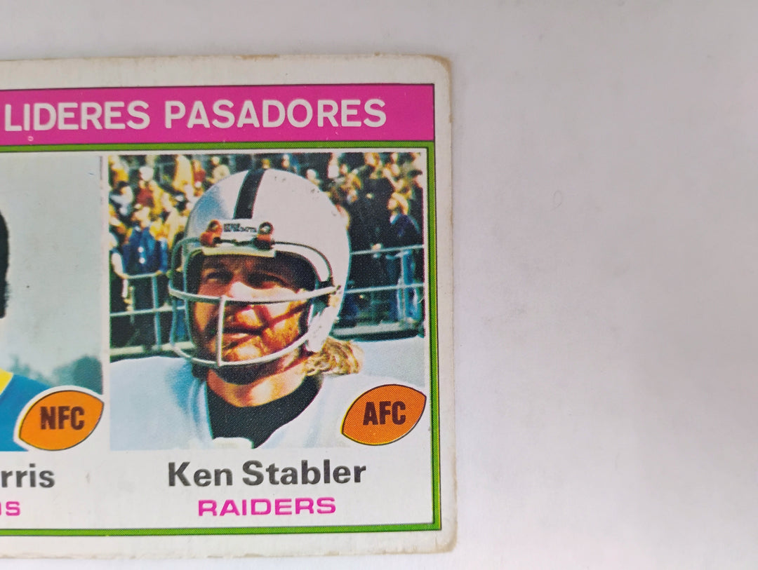 1977 Topps Mexican Football Passing Leaders #1 J. Harris/ K. Stabler SP