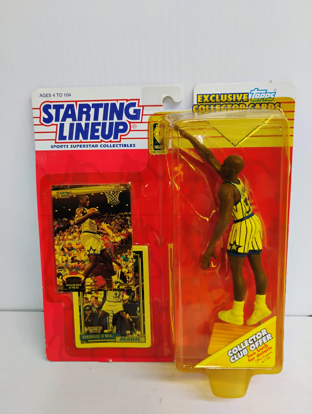 1993 Starting Lineup Shaquille O'Neal Exclusive Topps Cards