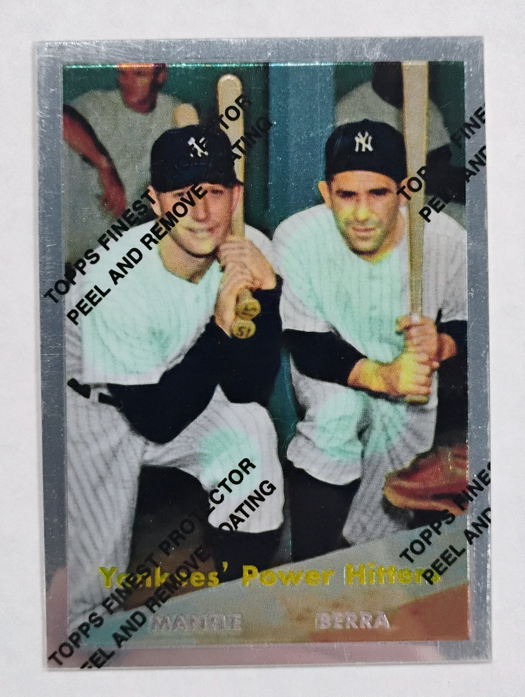 1997 Topps Chrome Baseball Mantle/Berra #23 Yankees' Power Hitters W/Coating