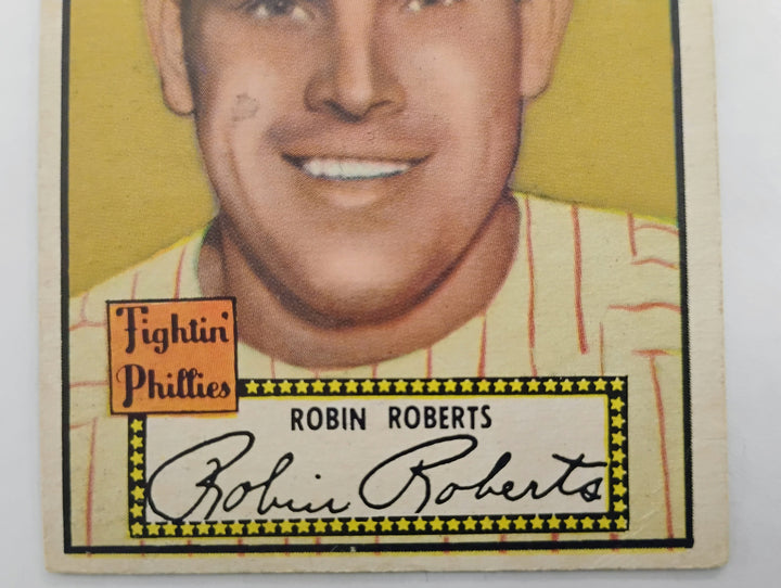 1952 Topps Baseball Robin Roberts #59 Black Back