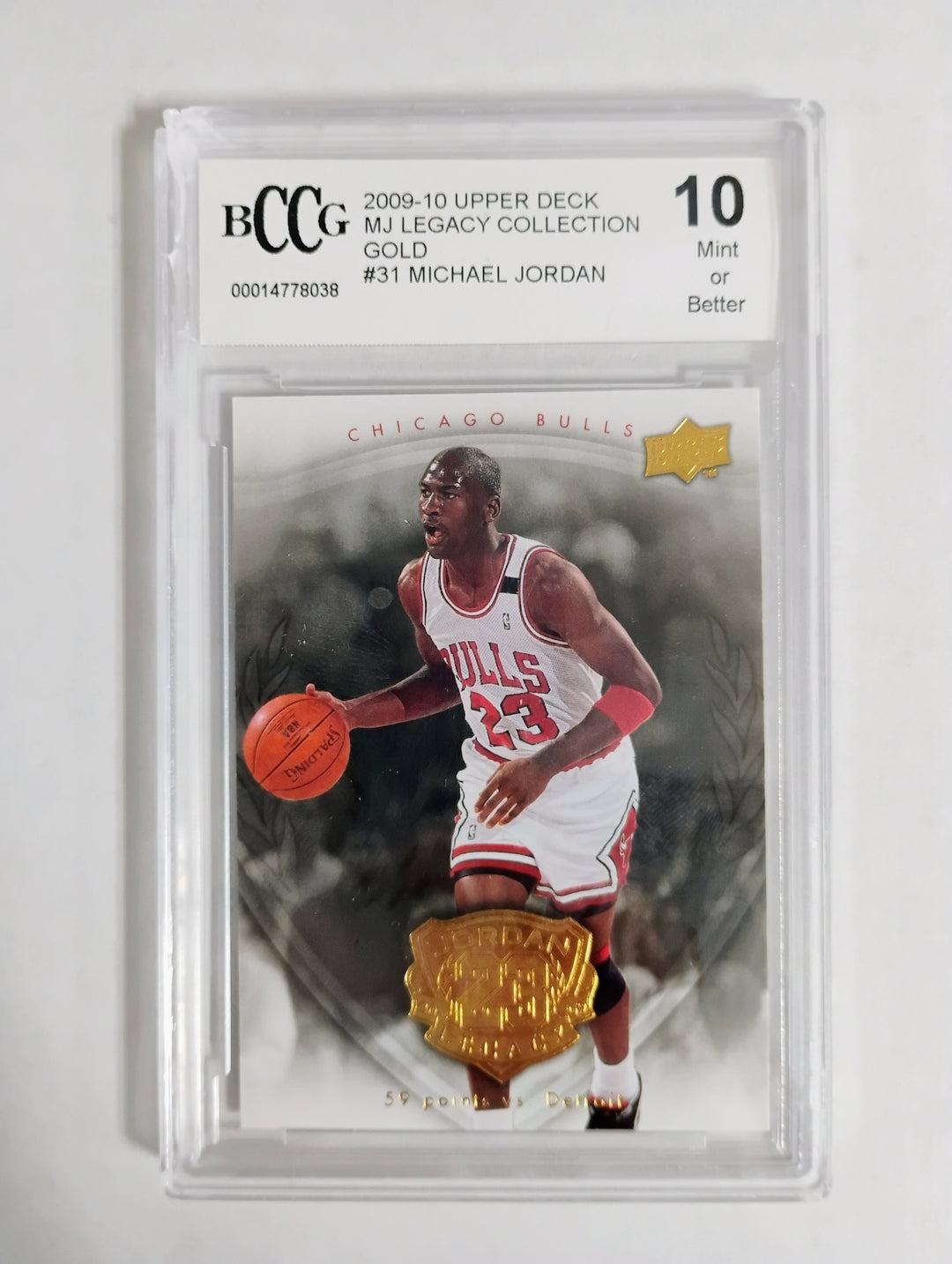 2009-10 Upper Deck Basketball Michael Jordan MJ Legacy Collection Gold #31 BCCG 10