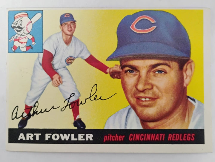 1955 Topps Baseball Art Fowler RC #3 OC W/Stain