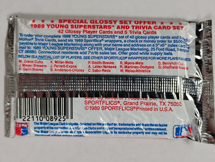 1988 Sportflics Baseball Sealed Pack