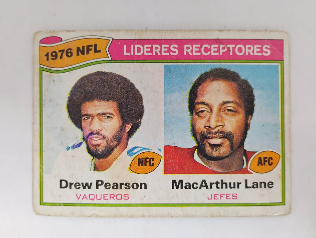 1977 Topps Mexican Football Recieving Leaders # 2 D. Pearson/ M. Lane SP