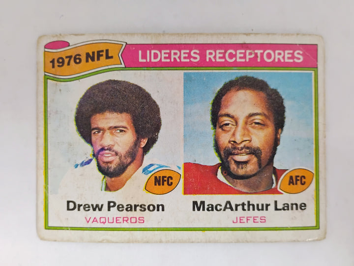 1977 Topps Mexican Football Recieving Leaders # 2 D. Pearson/ M. Lane SP