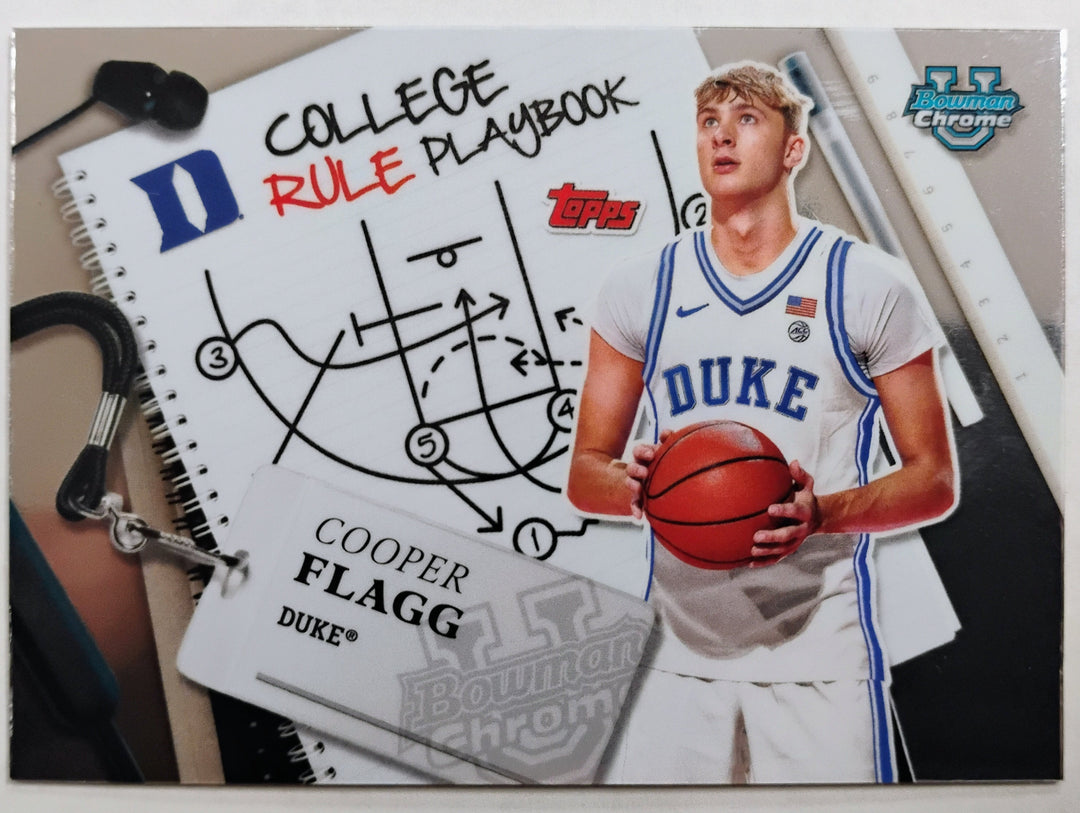 2025 Bowman Chrome U Cooper Flagg #CRP-5 College Rule Playbook