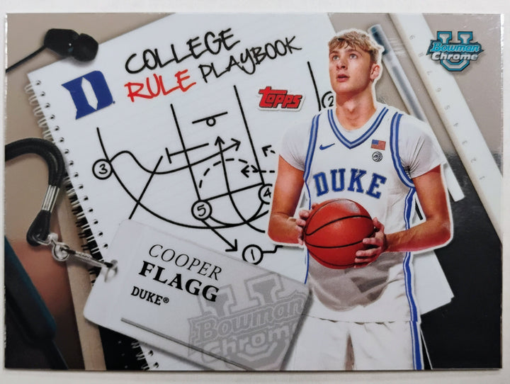 2025 Bowman Chrome U Cooper Flagg #CRP-5 College Rule Playbook