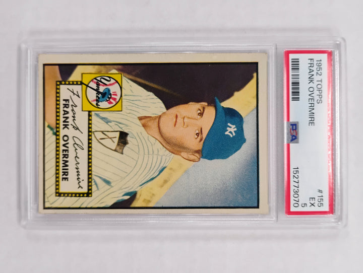 1952 Topps Baseball Frank Overmire #155 PSA 5 EX