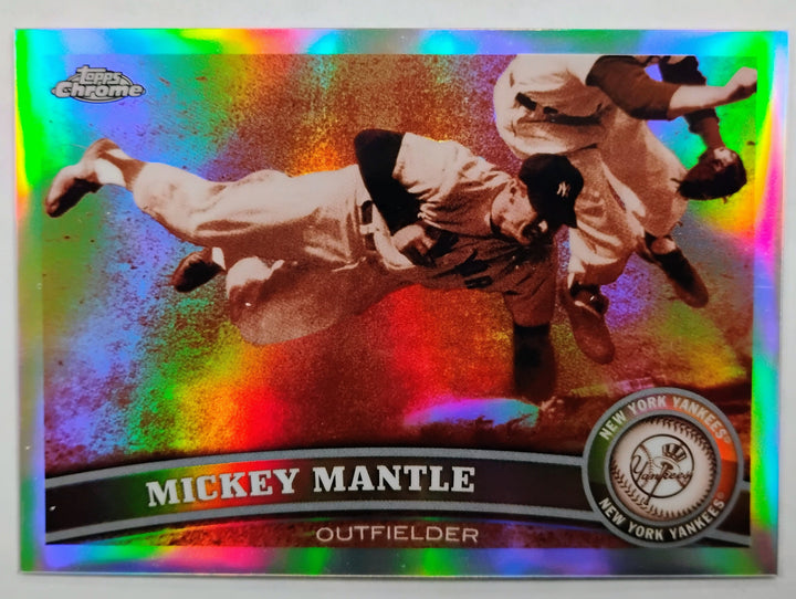 2011 Topps Chrome Mickey Mantle #7 Sepia Refractor 22/99 SSP