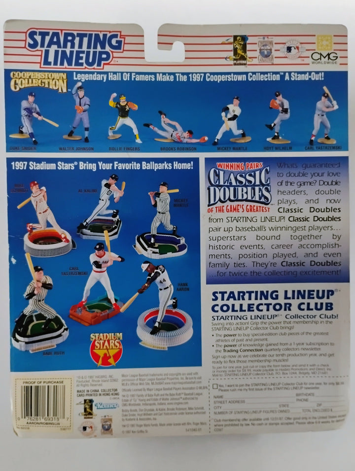 1997 Kenner Starting Lineup Classic Doubles Hank Aaron/Jackie Robinson Sealed