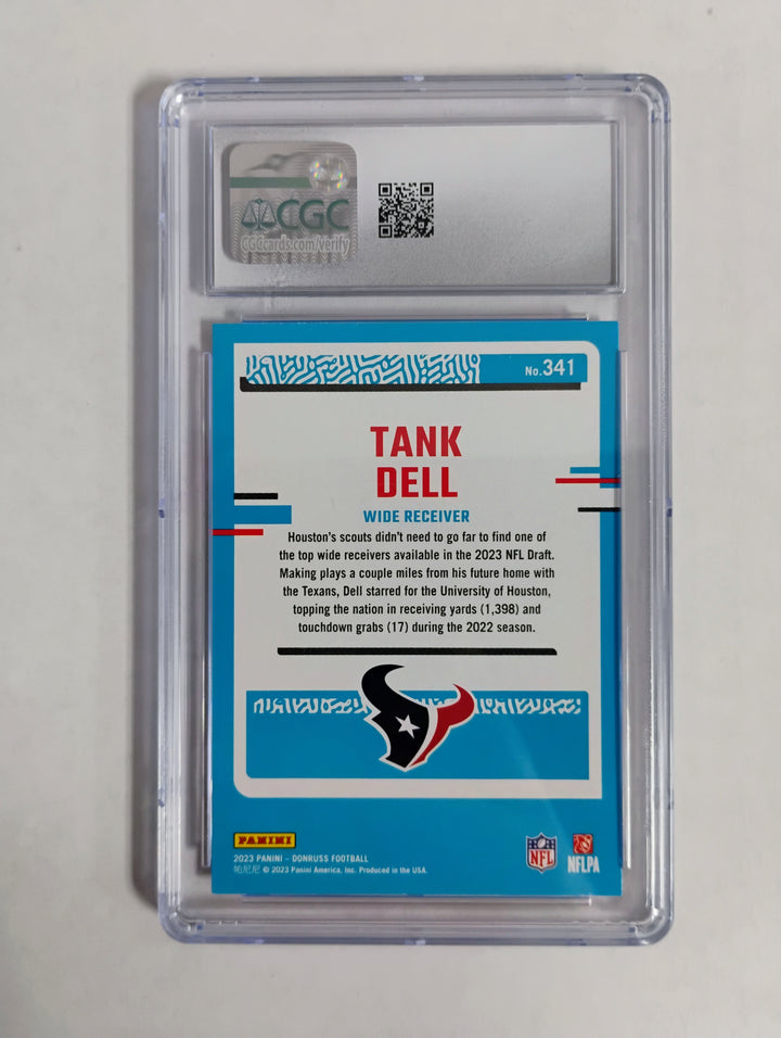 2023 Donruss Football  Tank Dell #341 CGC Gem Mint 10