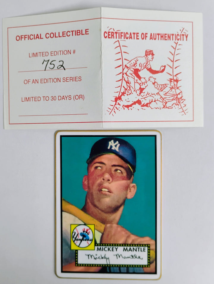 1952 Topps Baseball Mickey Mantle R&N Porcelain Limited Edition