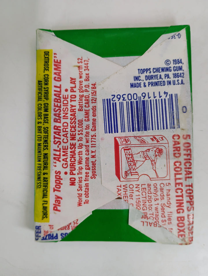 1984 Topps Baseball Wax Pack