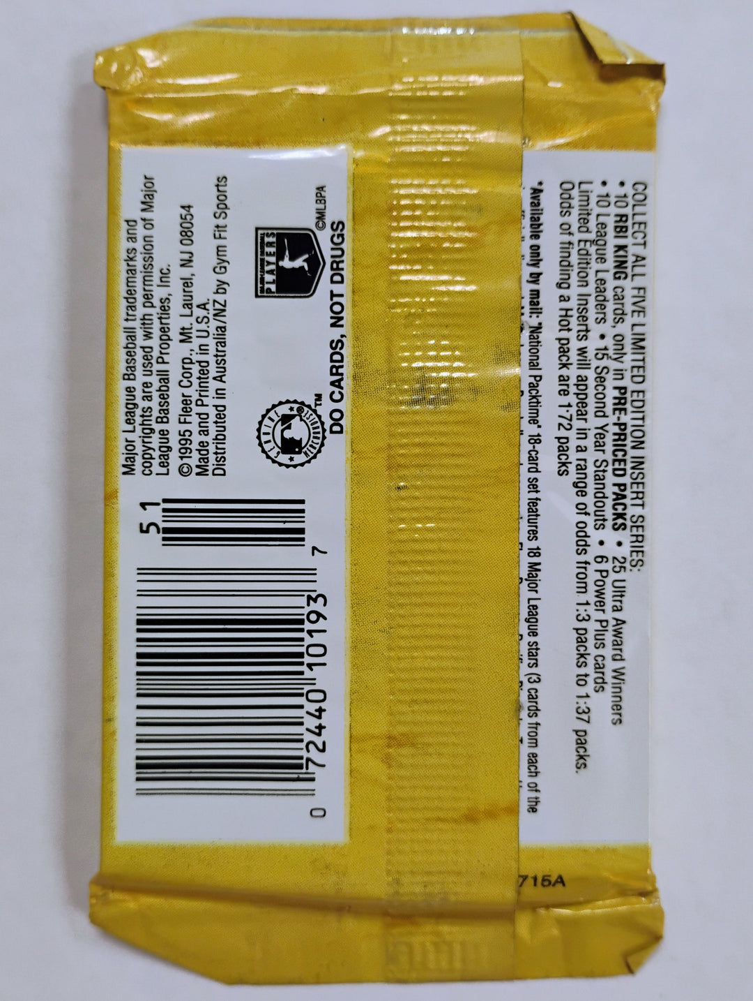 1995 Fleer Ultra Baseball Series 1 Sealed Pack