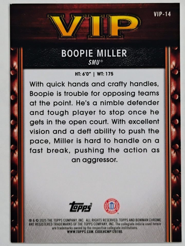 2025 Topps Basketball Johni Broome #RVA-JB Gold 13/50