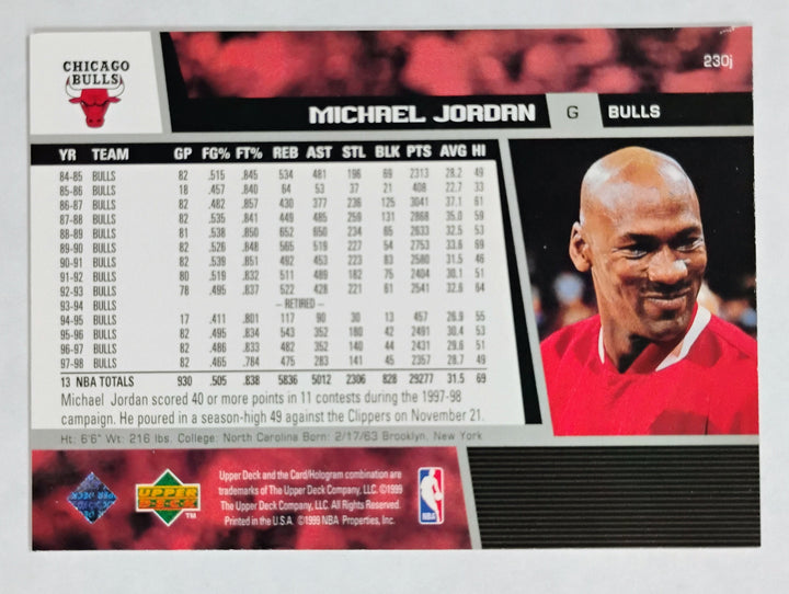 1998-99 Upper Deck Basketball Michael Jordan #230j