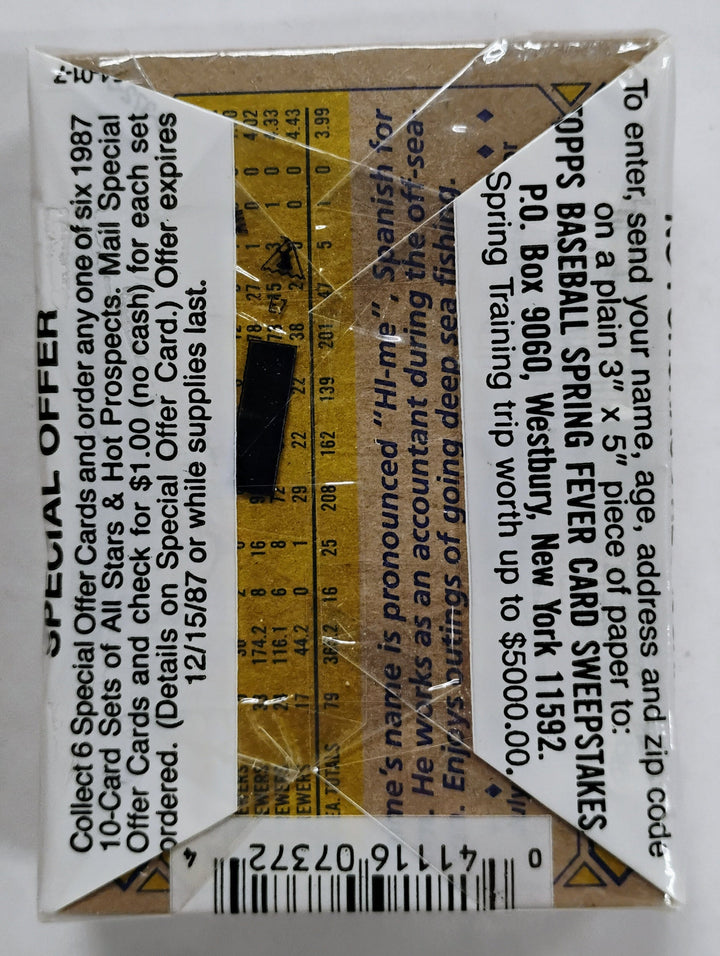 1987 Topps Baseball Cello Pack