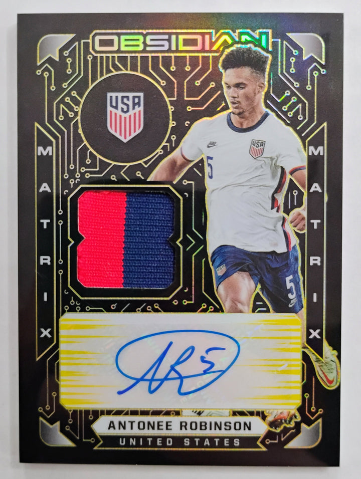 2021-22 Panini Obsidian Soccer Antonee Robinson #NM-ANT Matrix 07/10