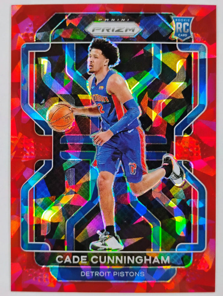 2021-22 Panini Prizm Basketball Cade Cunningham RC #282 Red Cracked Prizm