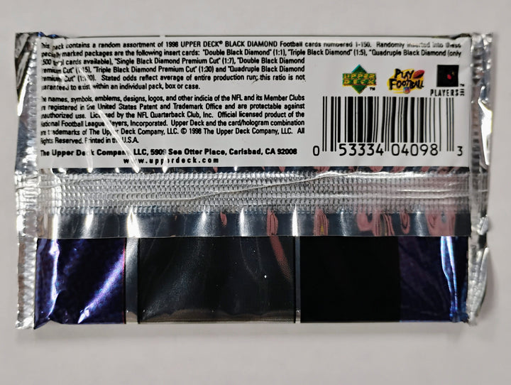 1998 Upper Deck Black Diamond Football  Hobby Pack