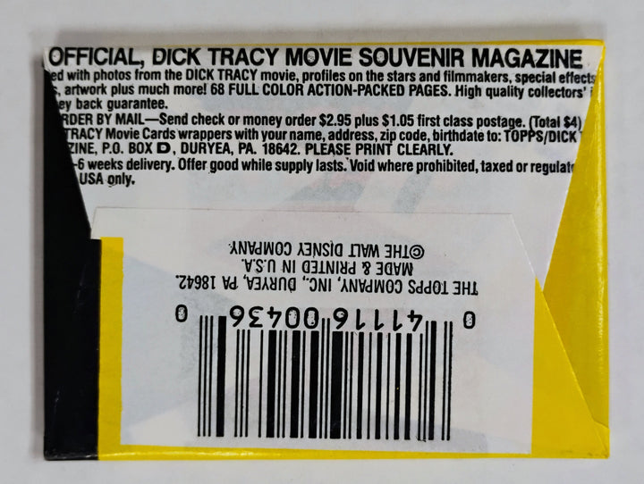 1990 Topps Dick Tracy Wax Pack