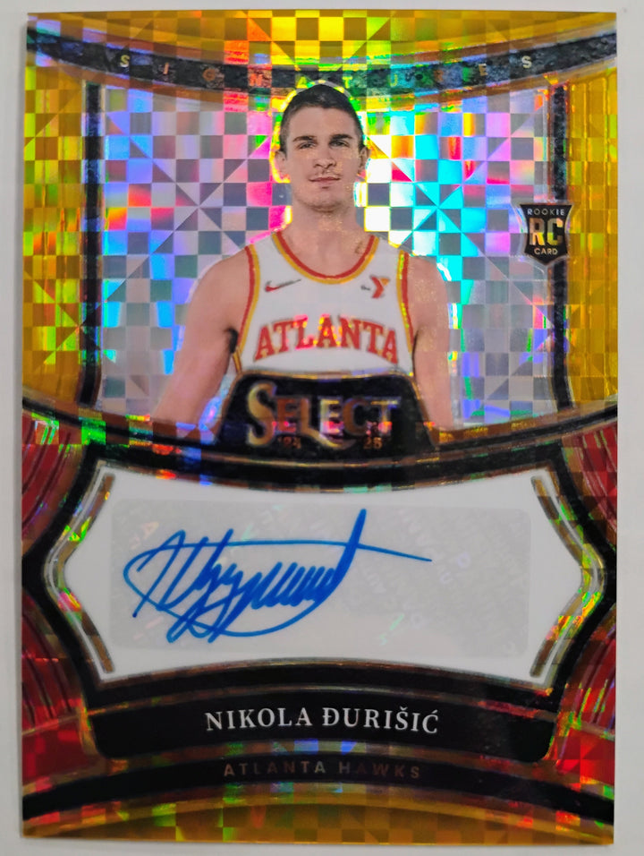 2024-25 Panini Select Nikola Durisic #RS-DUR Gold Prizm 06/10