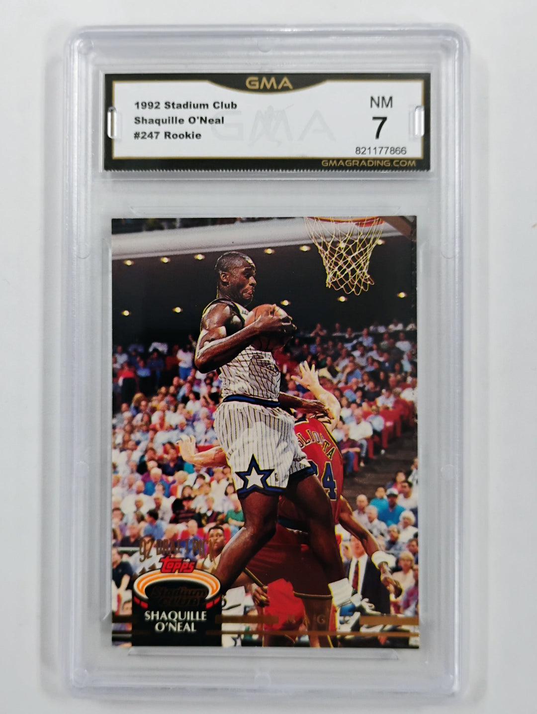 1992 Stadium Club Basketball Shaquille O'Neal RC #247 GMA 7 NM
