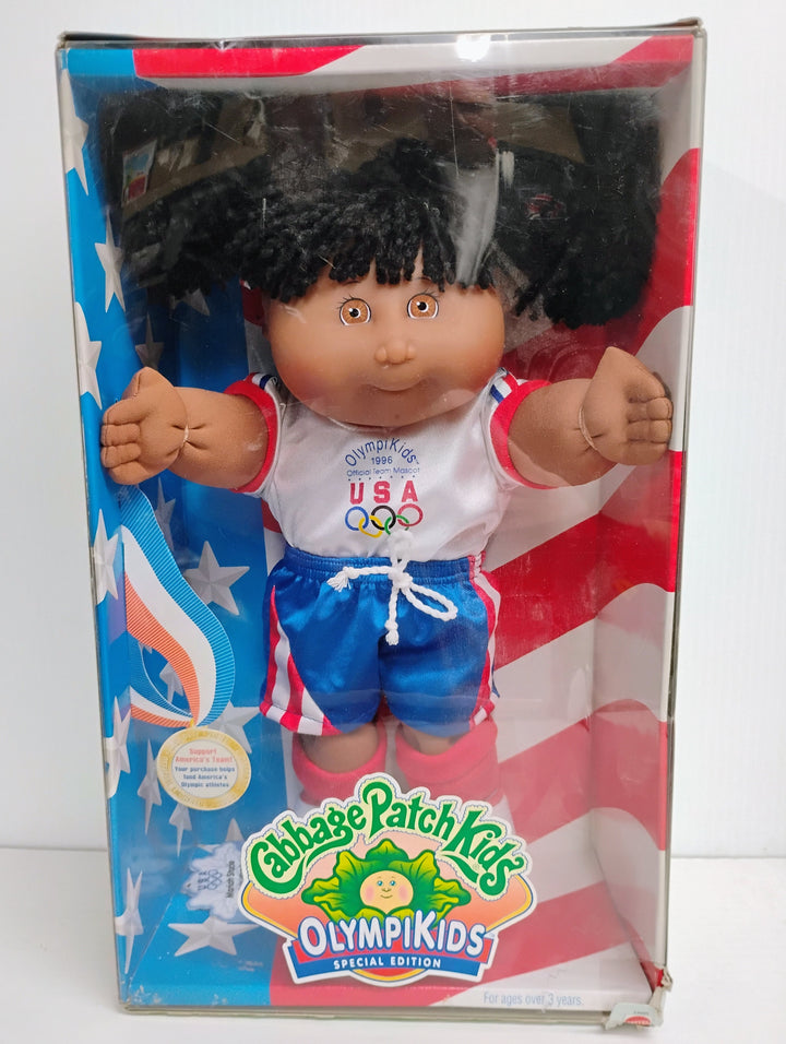1996 Mattel Cabbage Patch Kids Mariah Satcie Soccer OlympiKids Special Edition In Box