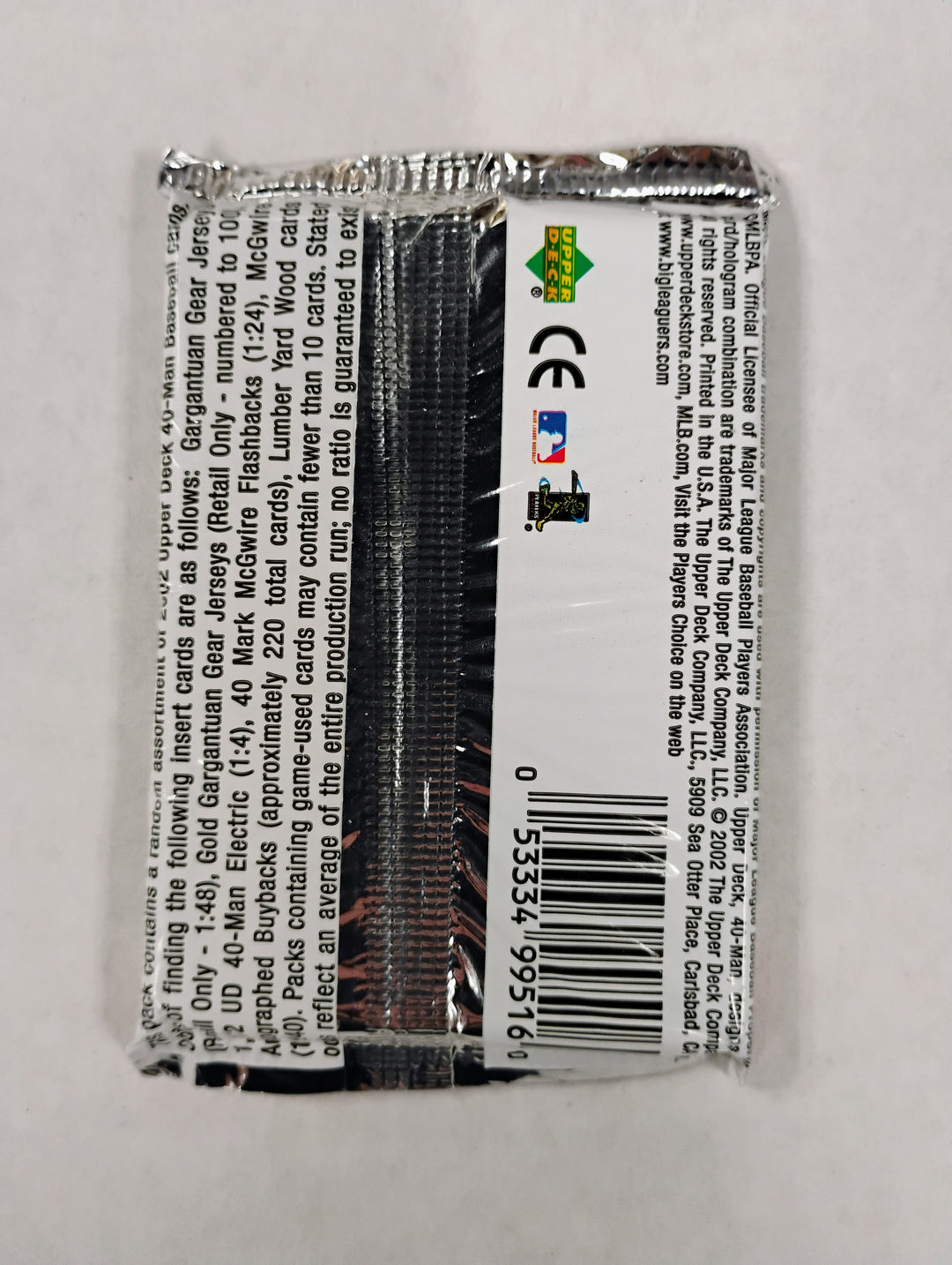 2002 Upper Deck 40 Man MLB Sealed Pack