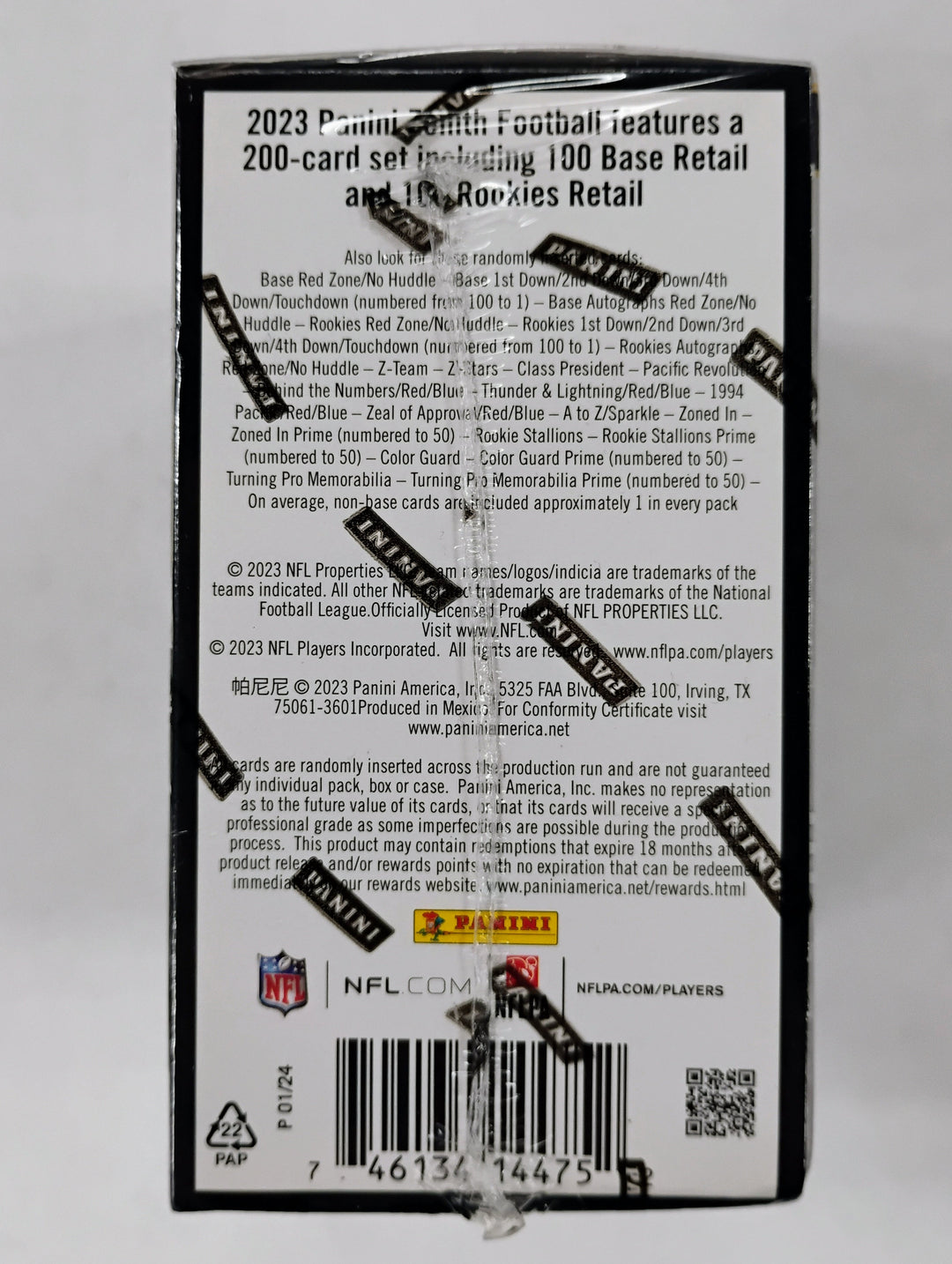 2023 Panini Zenith Football Blaster Box