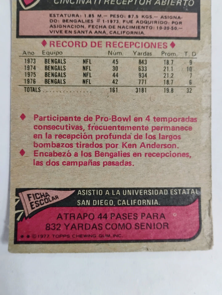 1977 Topps Mexican Football Isaac Curtis #10