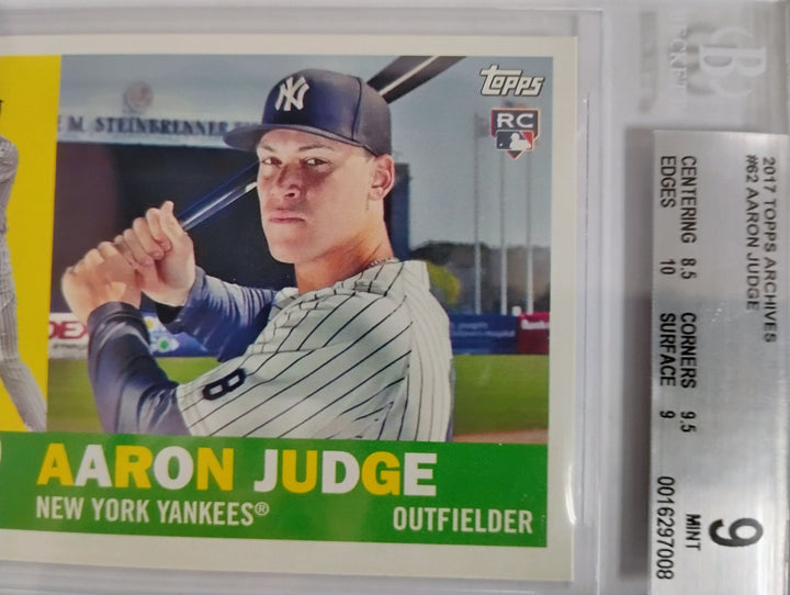 2017 Topps Archives Baseball Aaron Judge RC #62 BGS 9 Mint