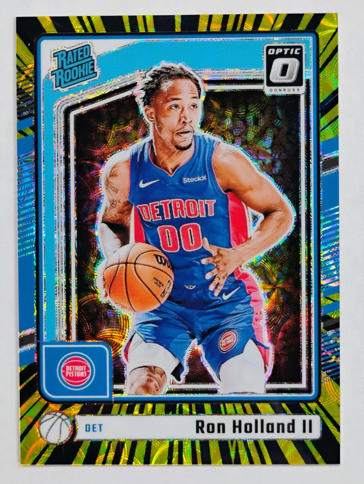 2024-25 Panini Donruss Optic Basketball Ron Holland II #291 Blue/Yellow Hyper Prizm