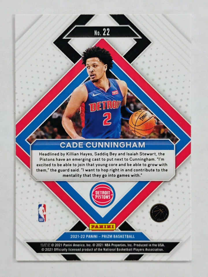 2021-22 Panini Prizm Cade Cunningham Emergent Rookie Insert #22