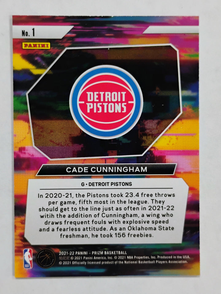 2021-22 Panini Prizm Basketball Cade Cunningham #1 Instant Impact