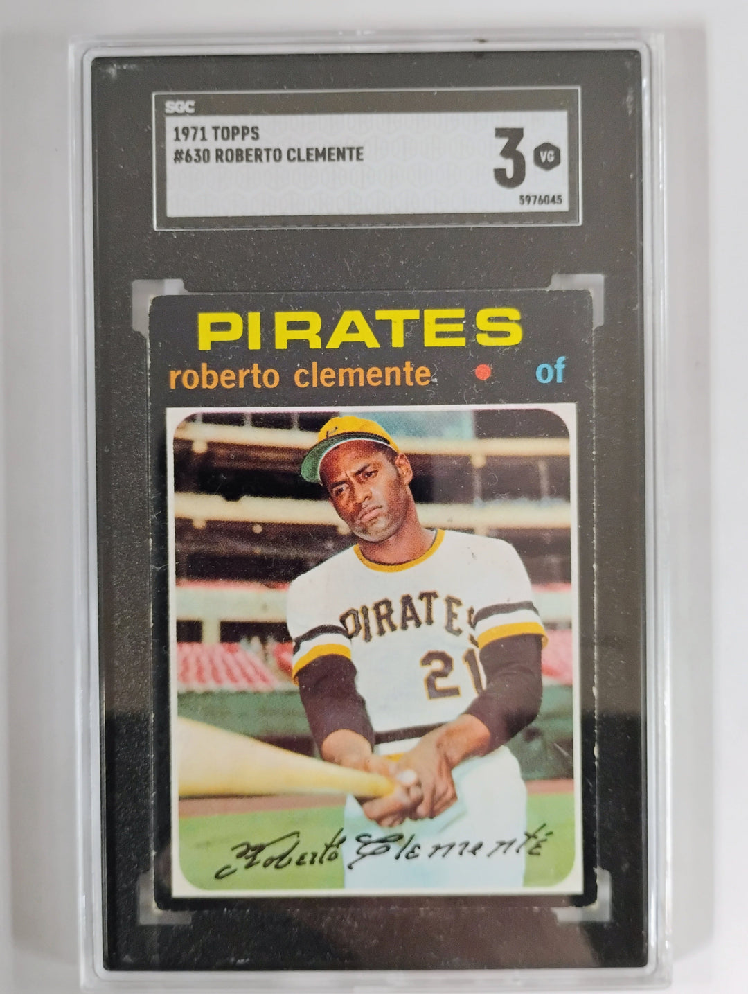 1971 Topps Baseball Roberto Clemente #630 SGC 3 VG