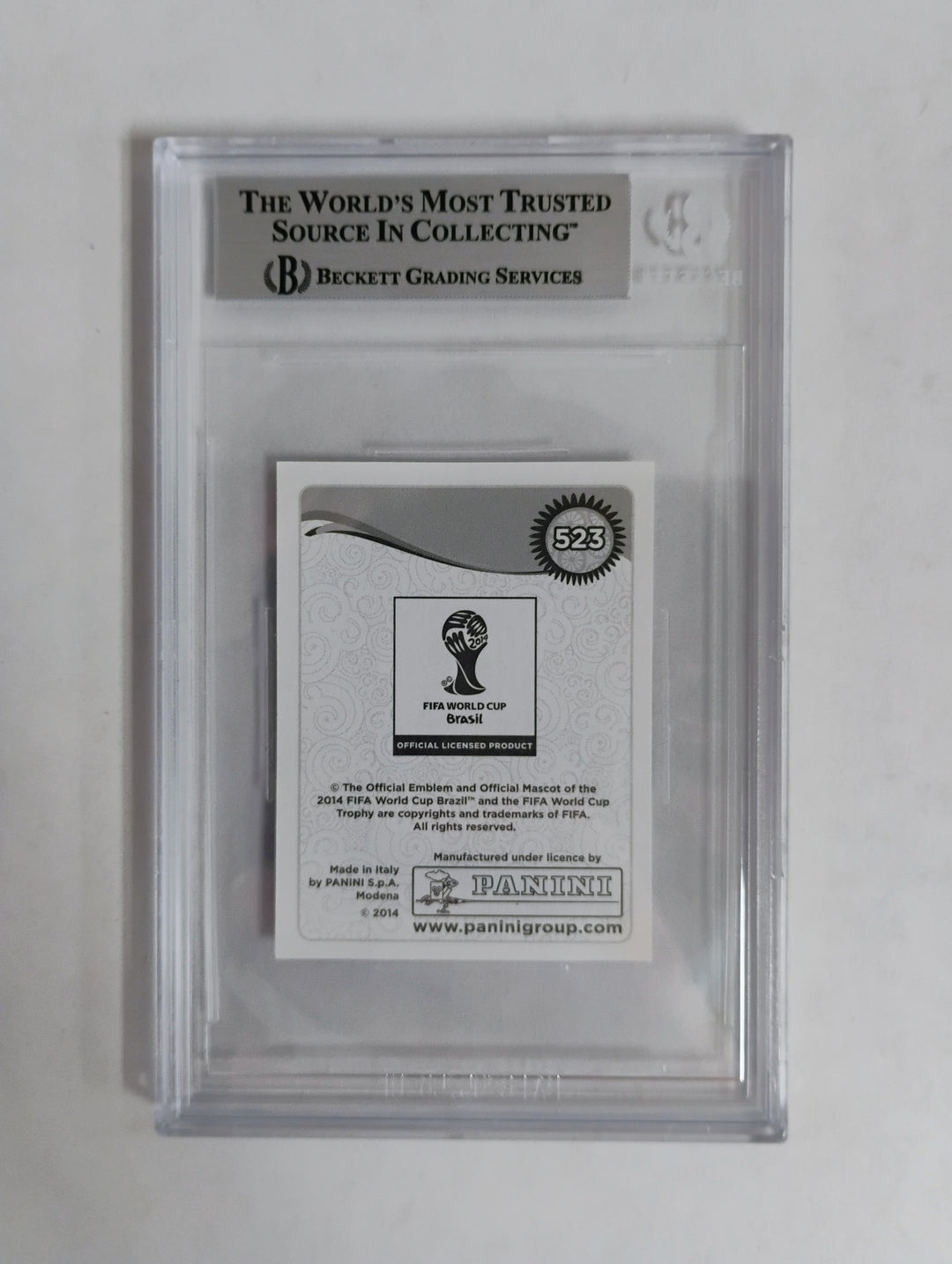 2014 Panini World Cup Soccer Stickers Cristiano Ronaldo BGS 7.5