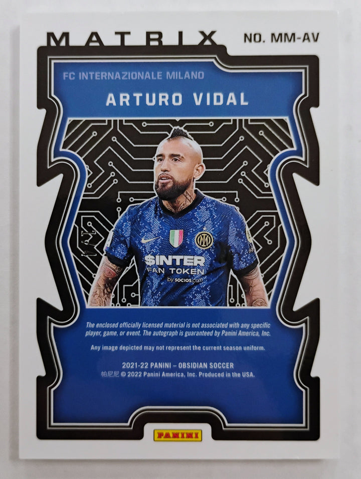 2021-22 Panini Obsidian Soccer Arturo Vidal #NM-AV Matrix 1/4