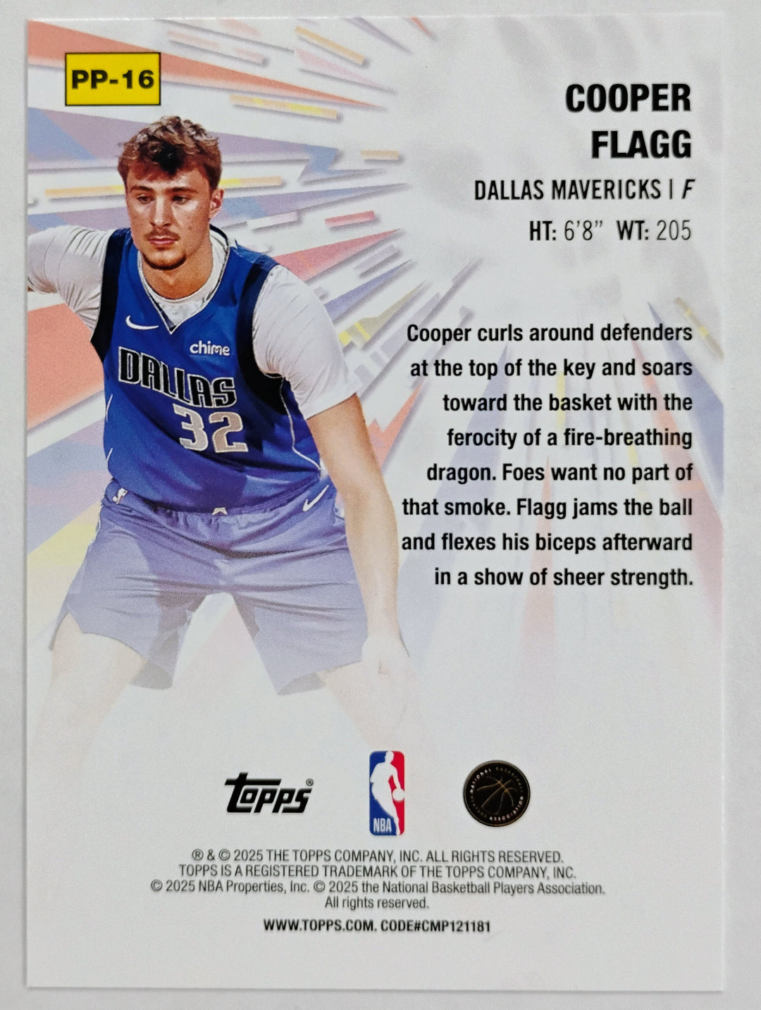 2025 Topps Basketball Cooper Flagg #PP-16 Power Players