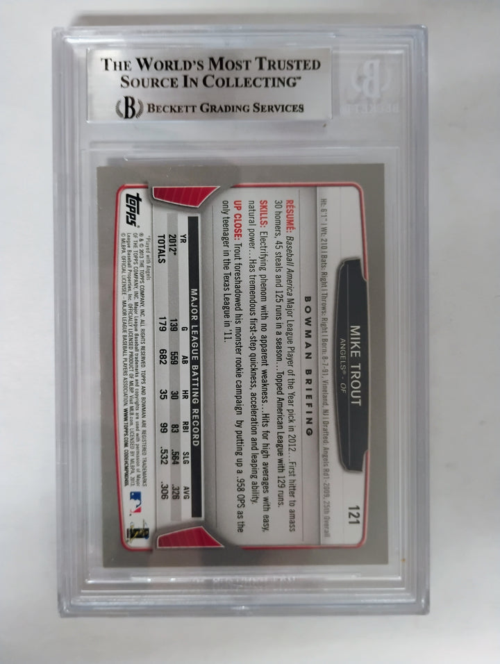 2013 Bowman Baseball Mike Trout BGS 9