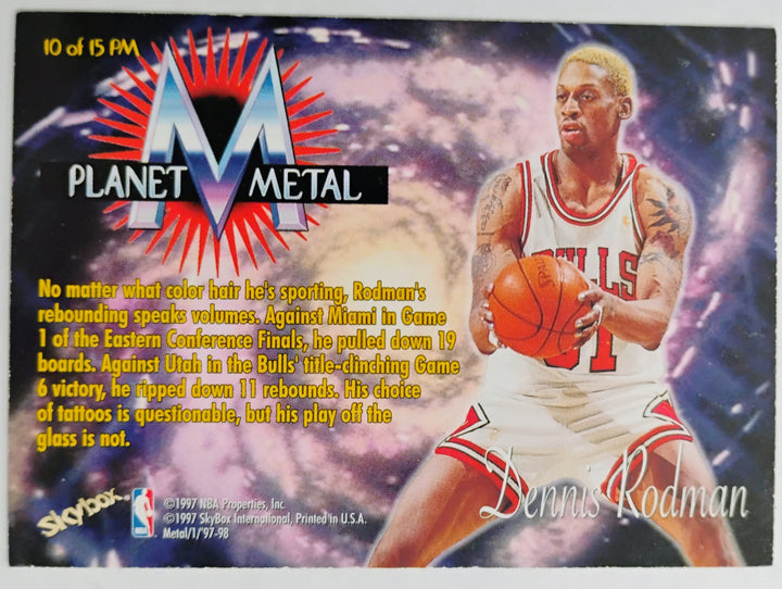1997-98 Fleer Metal Universe Dennis Rodman #10 Planet Metal