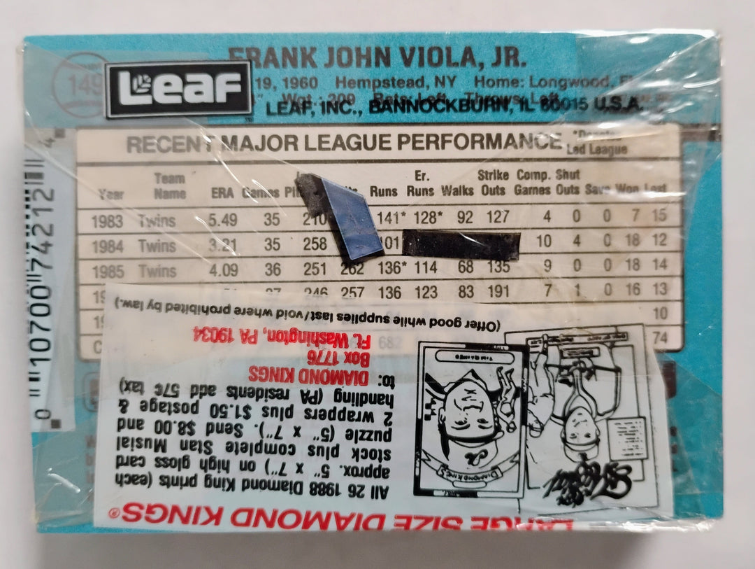 1988 Donruss Baseball Cello Pack W/ Cal Ripken Jr. Showing On Top