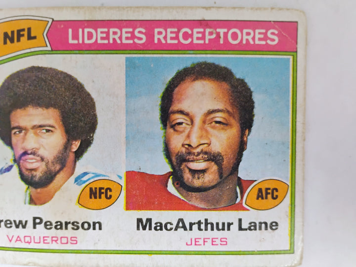1977 Topps Mexican Football Recieving Leaders # 2 D. Pearson/ M. Lane SP