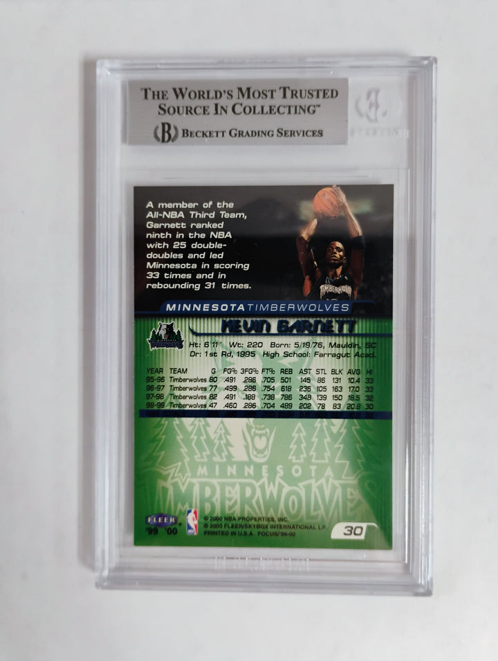 1999-00 Fleer Focus Basketball Kevin Garnett BGS 8.5