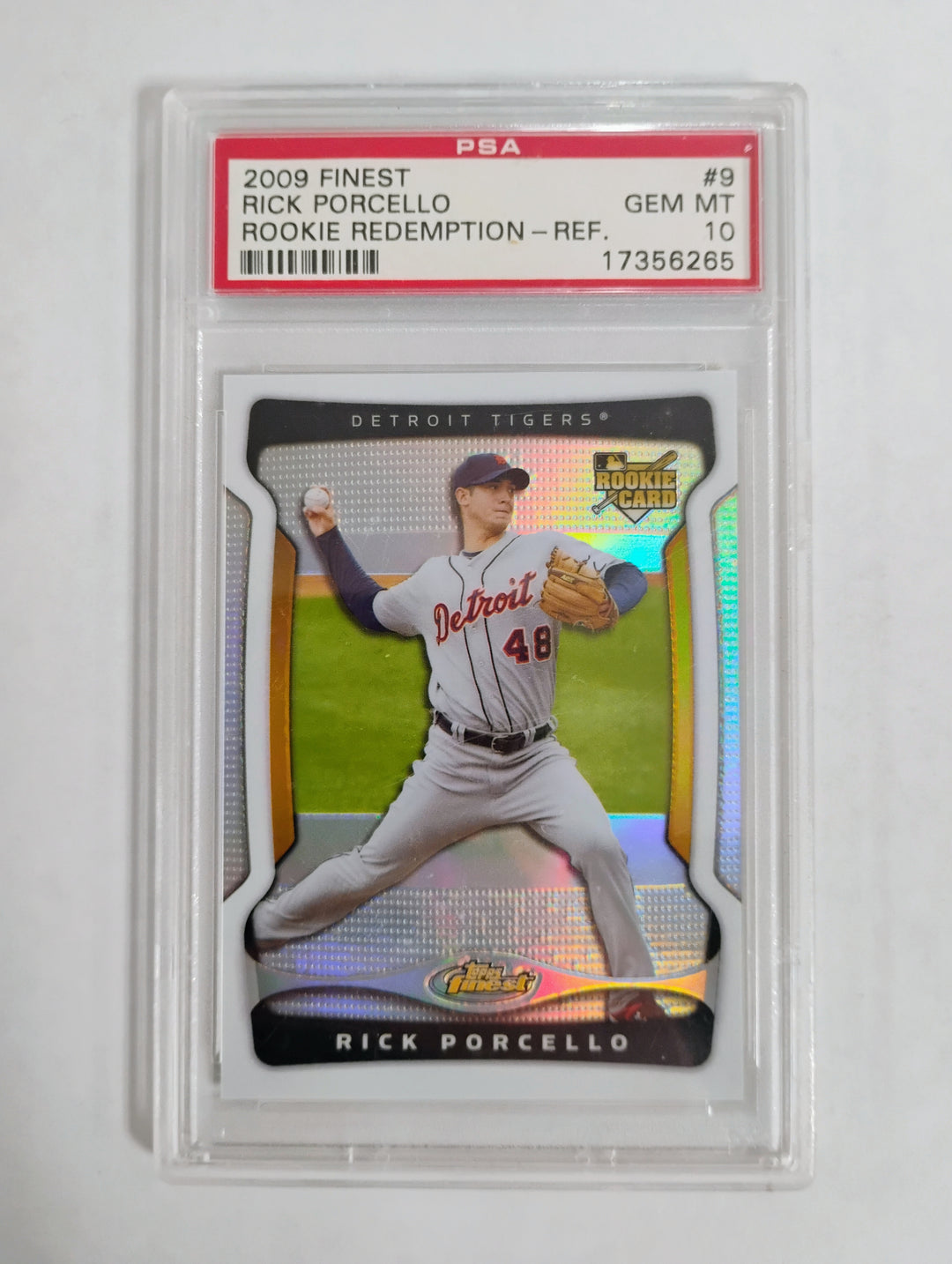 2009 Finest Baseball Rick Porcello Rookie Redemption Refractor #9 PSA GEM Mint 10