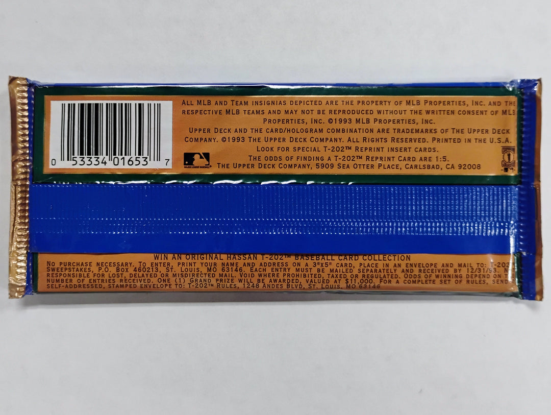 1993 Upper Deck All Time Heros Of Baseball Sealed Pack