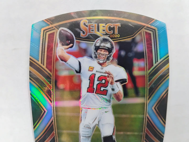 2020 Select Football Tom Brady #201 Club Level Light Blue Prizm Die Cut